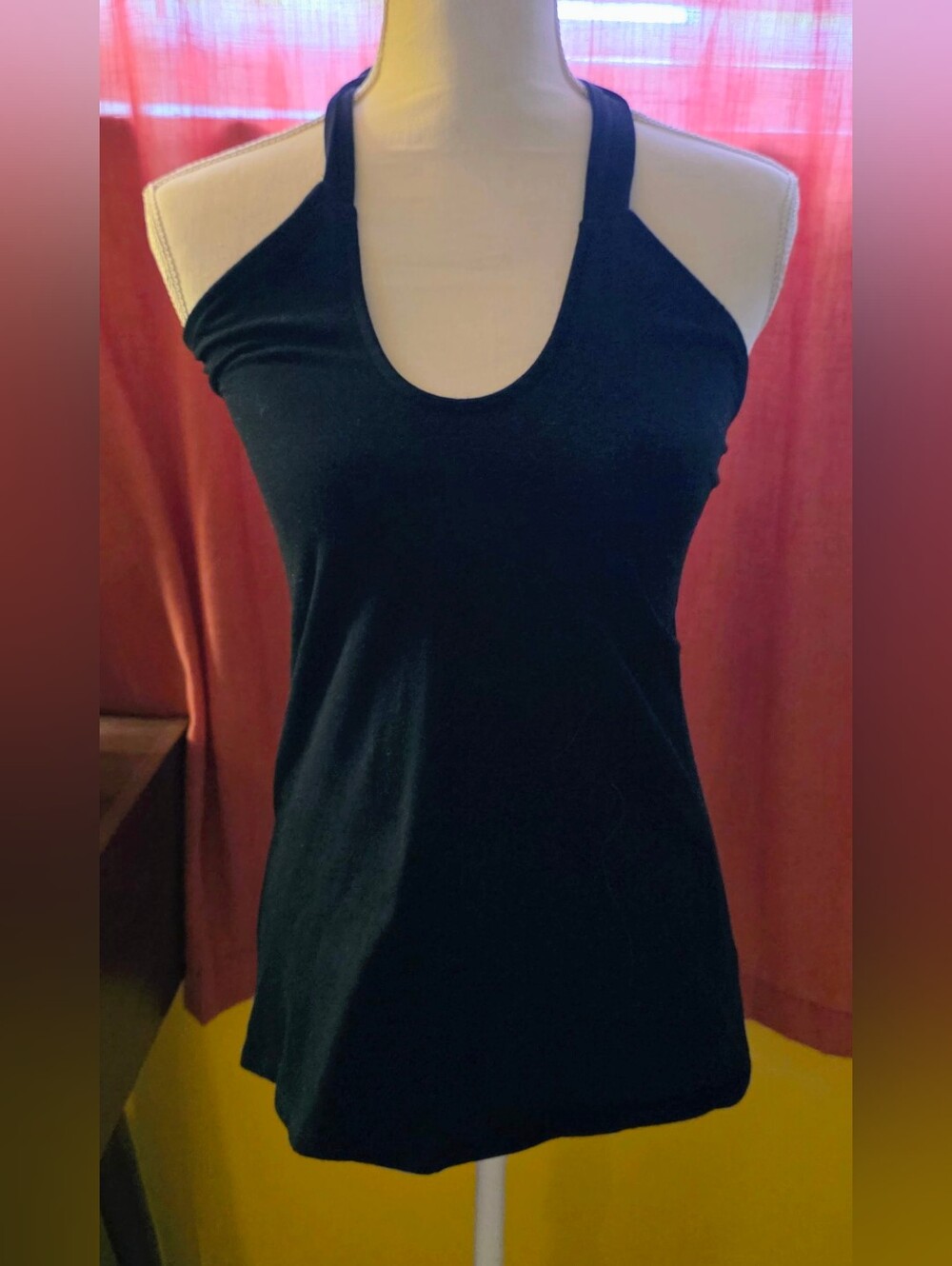Women's Black Racerback Halter Top
